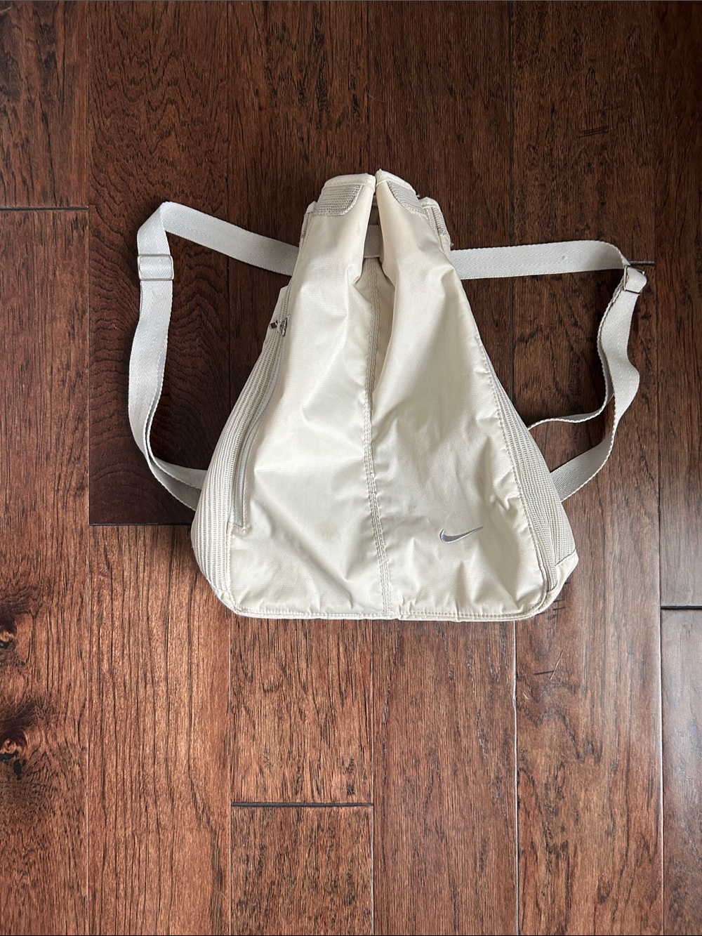 Nike Cream Triangle Sling Backpack with Subtle Swoosh